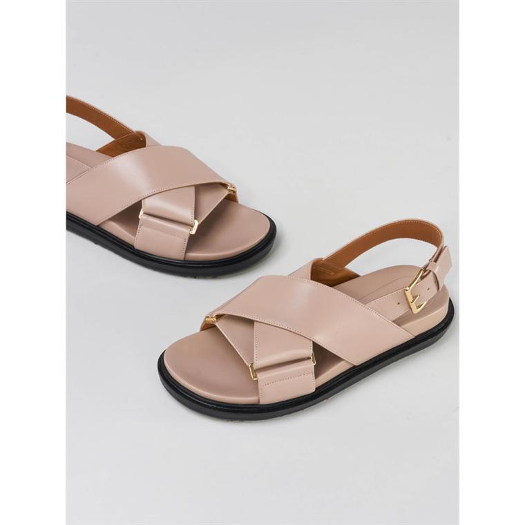 MARNI Fusbett Sandaler, Desert Beige